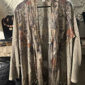 Kamana Elegant Floral Women's Cardigan plus 1x